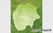 Physical Map of Xunke, satellite outside