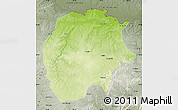 Physical Map of Xunke, semi-desaturated