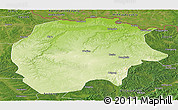 Physical Panoramic Map of Xunke, satellite outside