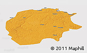 Political Panoramic Map of Xunke, cropped outside