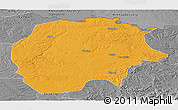 Political Panoramic Map of Xunke, desaturated
