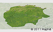 Satellite Panoramic Map of Xunke, lighten