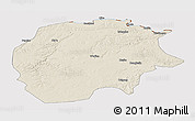 Shaded Relief Panoramic Map of Xunke, cropped outside