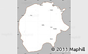 Gray Simple Map of Xunke, cropped outside