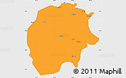 Political Simple Map of Xunke, single color outside
