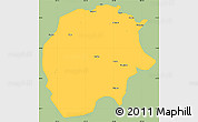 Savanna Style Simple Map of Xunke, single color outside