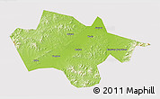 Physical 3D Map of Yanshou, cropped outside