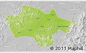 Physical 3D Map of Yanshou, lighten, desaturated