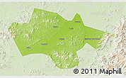 Physical 3D Map of Yanshou, lighten