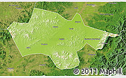 Physical 3D Map of Yanshou, satellite outside