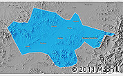 Political 3D Map of Yanshou, desaturated