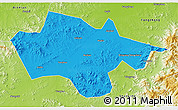 Political 3D Map of Yanshou, physical outside