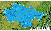 Political 3D Map of Yanshou, satellite outside