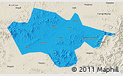 Political 3D Map of Yanshou, shaded relief outside