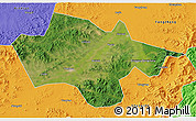 Satellite 3D Map of Yanshou, political outside