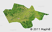Satellite 3D Map of Yanshou, single color outside