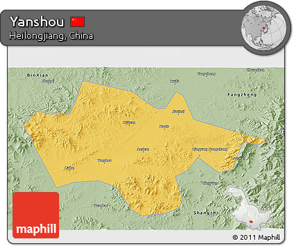 Savanna Style 3D Map of Yanshou