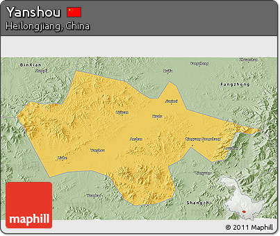 Savanna Style 3D Map of Yanshou