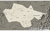 Shaded Relief 3D Map of Yanshou, darken