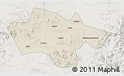 Shaded Relief 3D Map of Yanshou, lighten