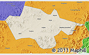 Shaded Relief 3D Map of Yanshou, political outside