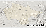 Shaded Relief 3D Map of Yanshou, semi-desaturated