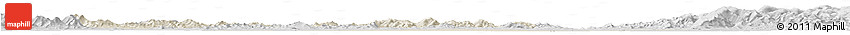 Shaded Relief Horizon Map of Yanshou, desaturated