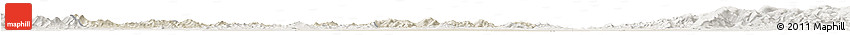 Shaded Relief Horizon Map of Yanshou, lighten