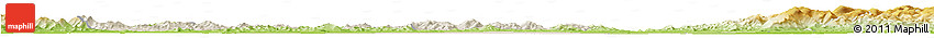 Shaded Relief Horizon Map of Yanshou, physical outside