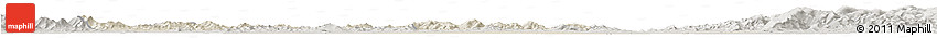 Shaded Relief Horizon Map of Yanshou, semi-desaturated