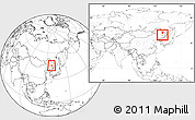 Blank Location Map of Yanshou, within the entire country