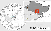 Blank Location Map of Yanshou, highlighted country, highlighted parent region