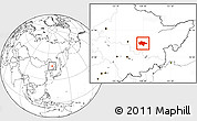 Blank Location Map of Yanshou