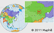 Political Location Map of Yanshou