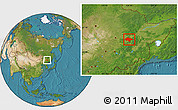 Satellite Location Map of Yanshou