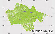 Physical Map of Yanshou, cropped outside