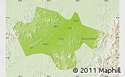 Physical Map of Yanshou, lighten