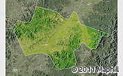 Satellite Map of Yanshou, semi-desaturated