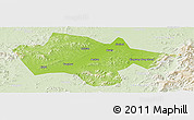 Physical Panoramic Map of Yanshou, lighten