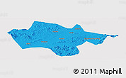 Political Panoramic Map of Yanshou, cropped outside