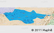 Political Panoramic Map of Yanshou, lighten