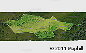 Satellite Panoramic Map of Yanshou, darken
