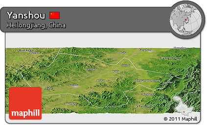 Satellite Panoramic Map of Yanshou