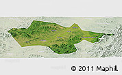 Satellite Panoramic Map of Yanshou, lighten
