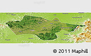 Satellite Panoramic Map of Yanshou, physical outside