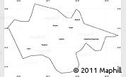 Blank Simple Map of Yanshou, cropped outside