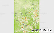 Physical 3D Map of Yichun Shiqu