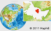 Physical Location Map of Yichun Shiqu, highlighted parent region