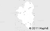 Silver Style Simple Map of Yichun Shiqu