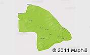 Physical 3D Map of Zhaodong, cropped outside